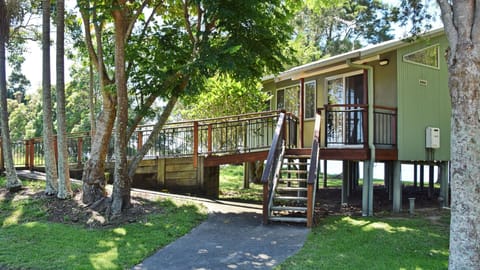 External view of Cabin 6 with accessible ramp.
