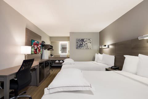 Premium Room, 2 Double Beds (Upgraded Bedding & Snack, Smoke Free) | Desk, blackout drapes, iron/ironing board, free WiFi