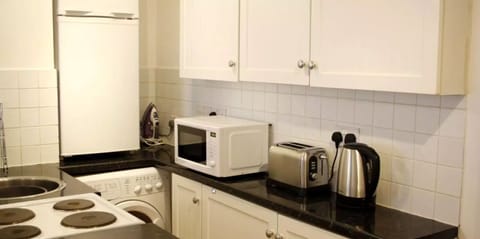City Apartment | Private kitchen | Fridge, microwave, oven, cookware/dishes/utensils