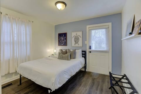 Simple, stylish, and comfortable—queen bedroom ready for you.