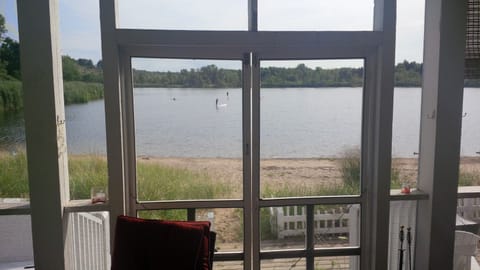 Screened porch view of Lake Kai