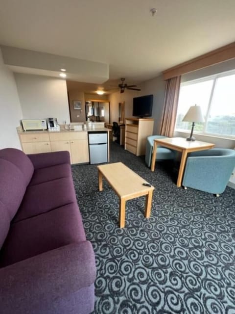 1 King Bed, Full Ocean View Corner (Non-Pet Room) | Desk, laptop workspace, bed sheets