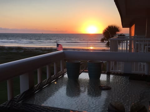sunrise view from balcony