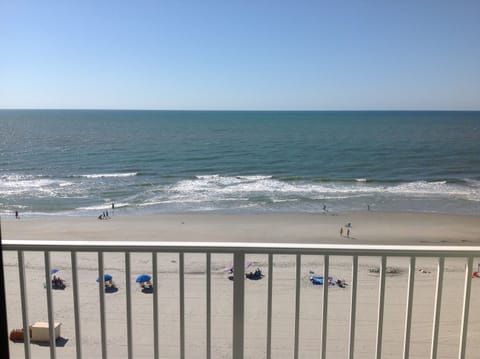 Enjoy the beach from your private patio.   