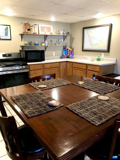 Downstairs dining room table