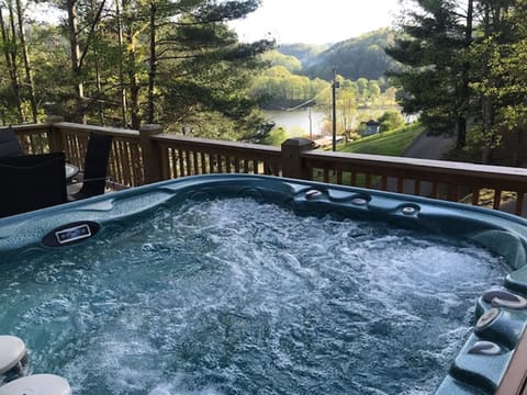 Hot Tub - 6 person.  Overlooking the lake.