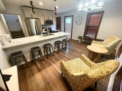 This kitchen is perfect for gathering around the island to enjoy a meal or drink