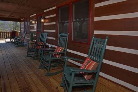 Relax and enjoy the views from one of the six rocking chairs on the front porch