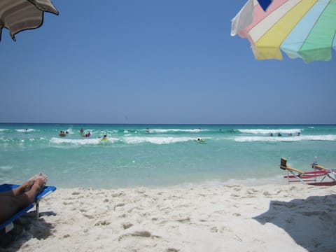 Resort private beach. Sugar white beach over the Gulf emerald waters. Heavenly!