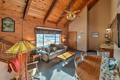 Living room and dining area on the main floor 