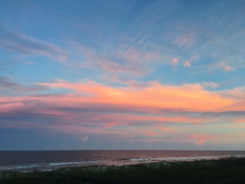 Sunset from the private balcony