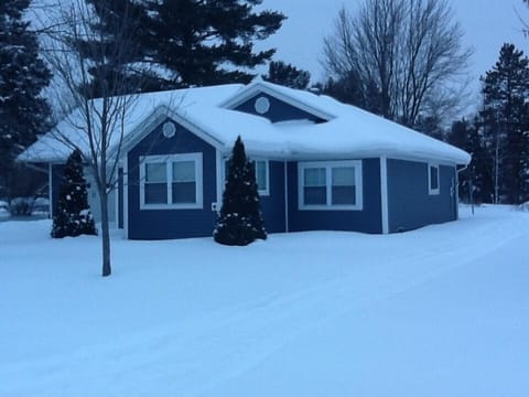 Winter view of cottage
