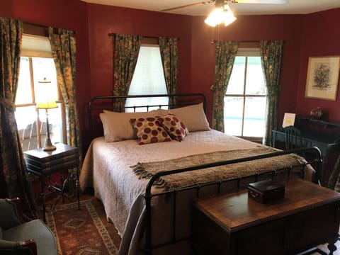 main level bedroom  "red room"  king bed