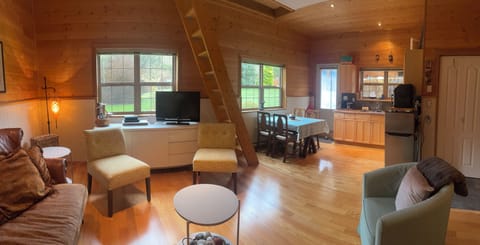 Living room and dining area