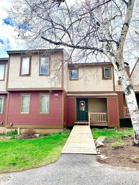 Outside view, two spot reserved for each unit