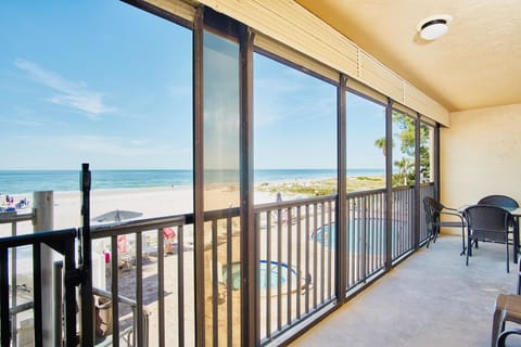 Direct ocean view of pool hot tub and Beach 