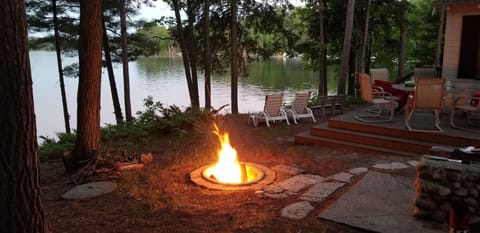 Plenty of wood on the property for bonfires.
