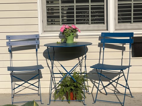 Perfect place for morning coffee on front porch.