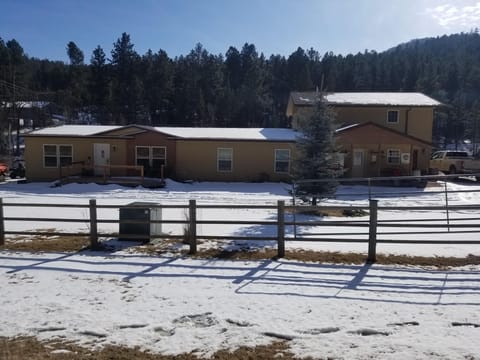 American Pines Lodge is home on the left.  We live in home on the right.
