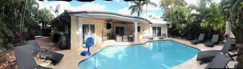 View from the rear back towards the house.