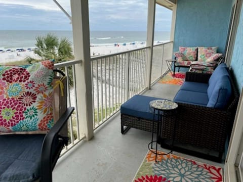 Large, double balcony seating