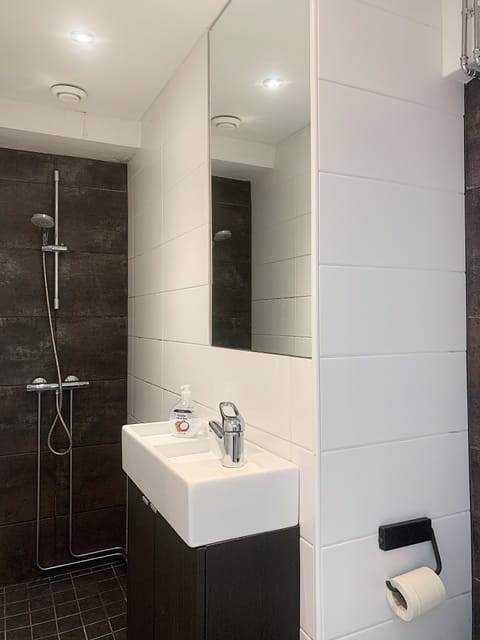 Standard Double or Twin Room | Bathroom | Shower, hair dryer, towels