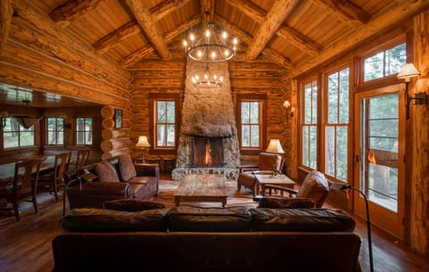 Log Cabin | Living area | Fireplace