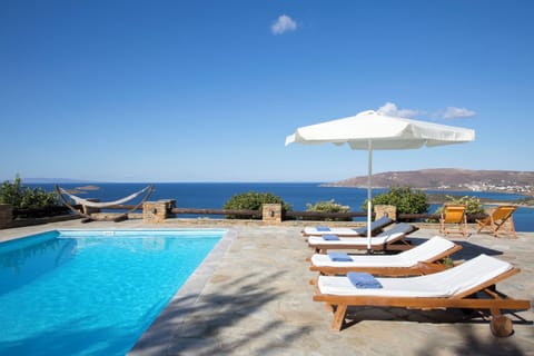 Sea views from the swimming pool area