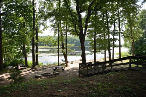 View of the lake from the front of the house