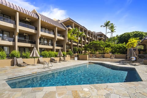 The Pool Area Including the Kona Pacific Building Complex Exterior