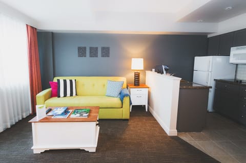Snuggle up with a cup of coffee or tea on the comfortable sofa.