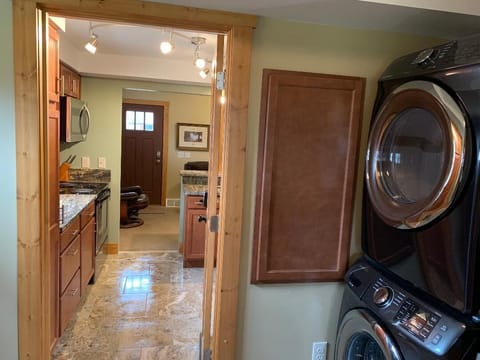 Laundry, Kichen, Living room.