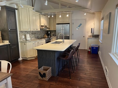 A view of the main upstairs kitchen 