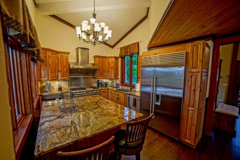 Gourmet Kitchen - 48 Inch SubZero Fridge + 160 Can Beverage Center Below Island 