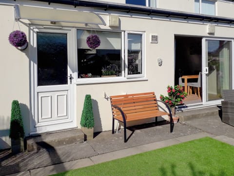 Sitting out area in the garden | Waggy Tails, Seahouses, near Alnwick