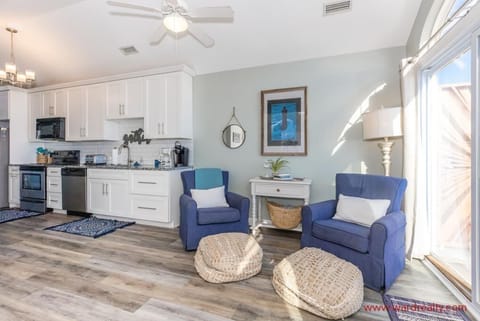 Living Area into Kitchen