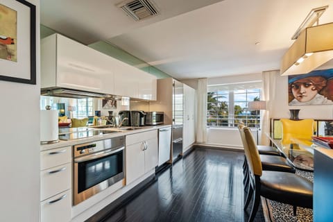 Complete kitchen with Miele appliances, Keurig w/coffee, microwave, etc.