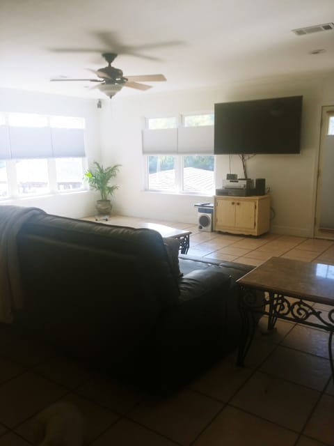 Living room with recliner sofa