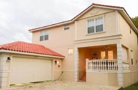 Front entrance - Now screened and 2 car Garage.