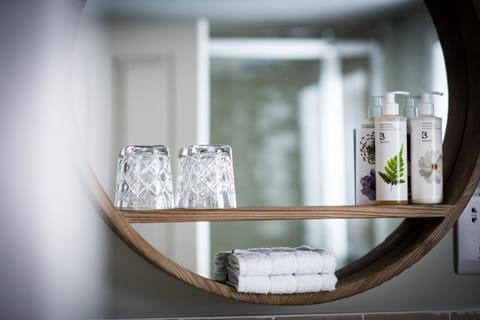 Free toiletries, hair dryer, towels