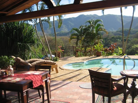 Mountain view from covered terrace