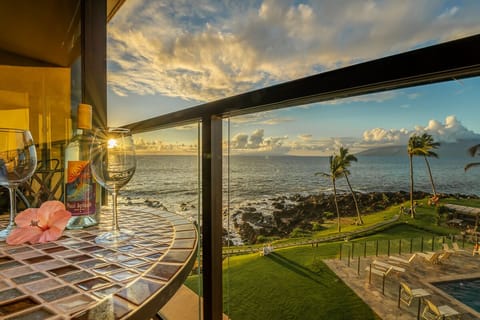Sunset view from the lanai.