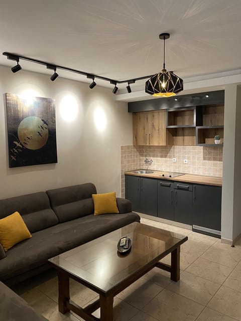 Family Apartment, 1 Bedroom, Pool View | Desk, iron/ironing board, free WiFi, bed sheets