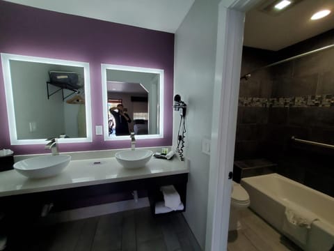 Free toiletries, hair dryer, towels