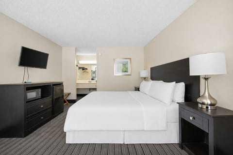 Room, 1 King Bed | Desk, blackout drapes, soundproofing, iron/ironing board