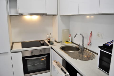 Deluxe Apartment, 1 Bedroom, Non Smoking, City View | Private kitchen | Fridge, microwave, stovetop, dishwasher