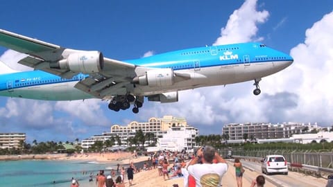 The iconic St. Maarten  Landing just 100 meters away from the property.