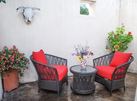 Private patio for dining and coffee/cocktails