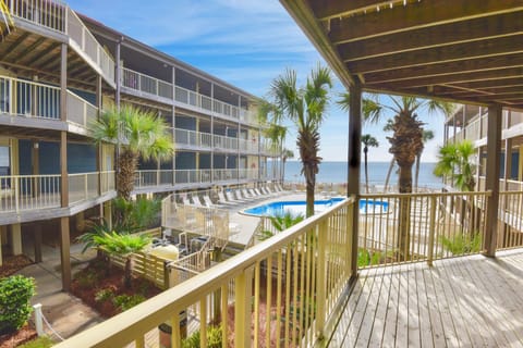 Sandpiper 10A Front Deck Area View of Pool and Gulf