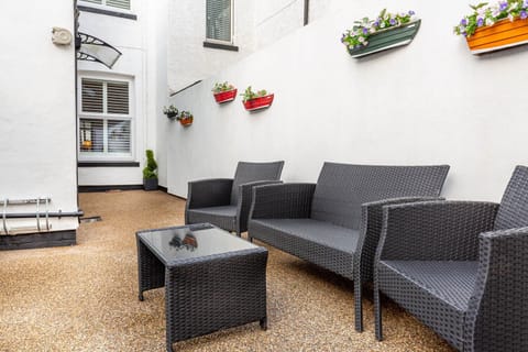 Backyard private seating area